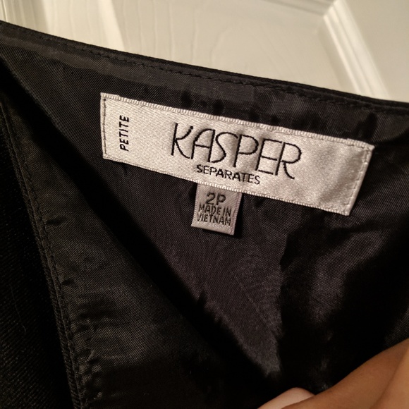 solid black business formal skirt - Picture 2 of 2